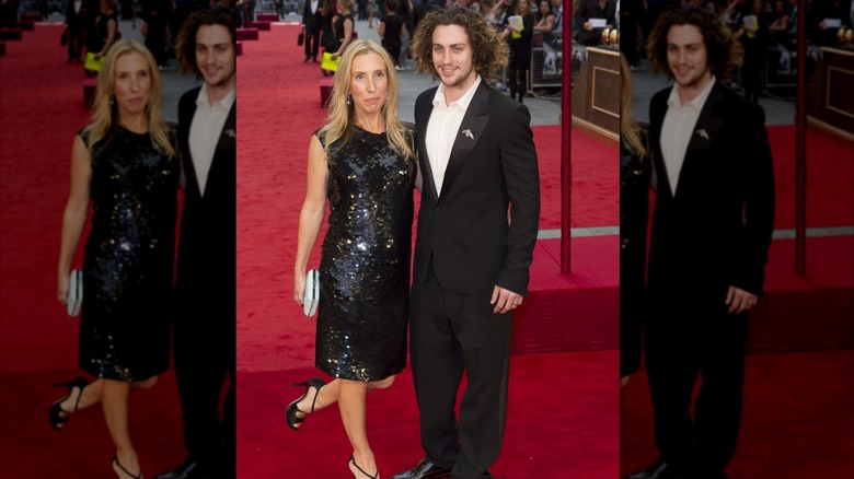 Sam and Aaron Taylor-Johnson in 2012