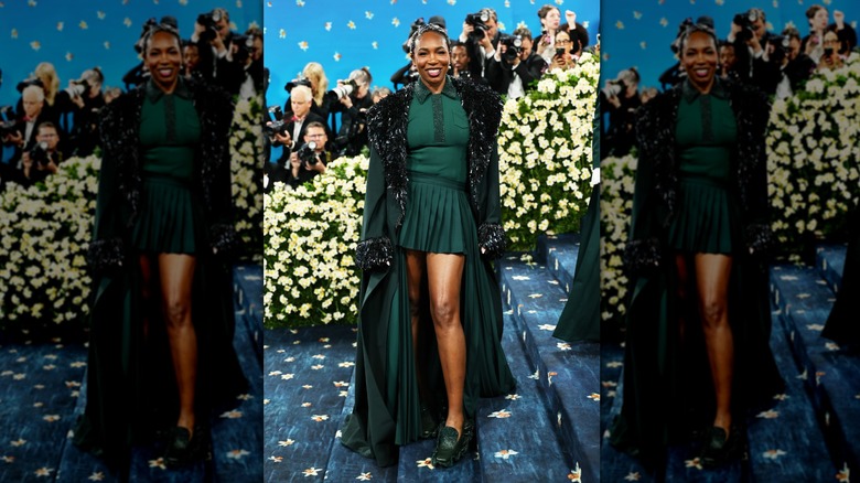 Venus Williams in Lacoste tenniscore dress at the 2025 Met Gala